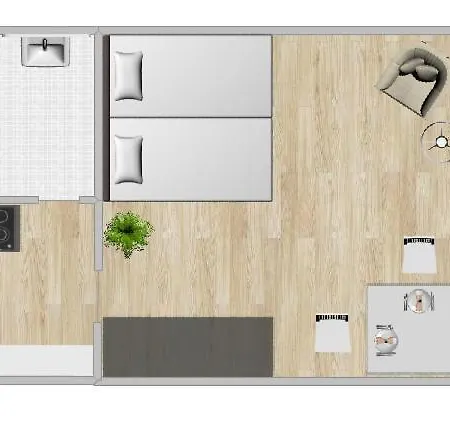דירה Gemuetliches 1-zi Apartment, Balkon